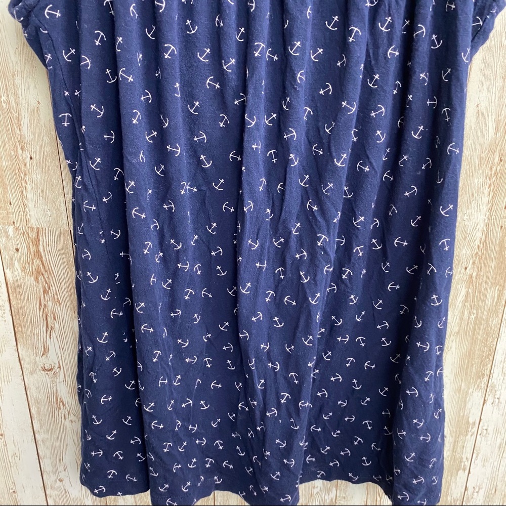BANANA REPUBLIC Top blue with anchor pattern - Picture 6 of 9